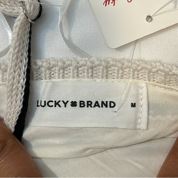 Lucky Brand Crochet striped Dress Ivory black Size S, M and L available - Picture 8 of 12